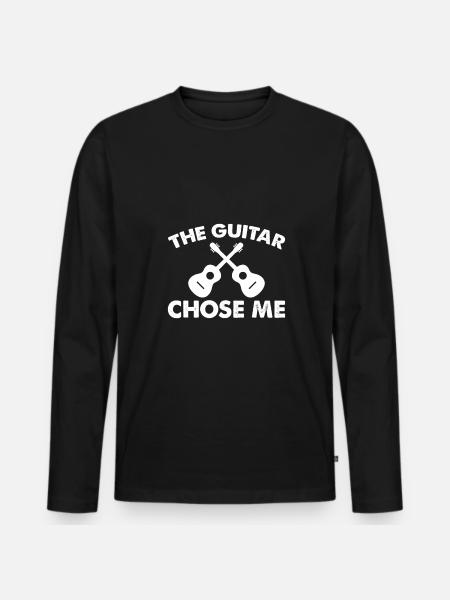 The guitar chose me. - Men's Premium Organic Long Sleeve Shirt - black