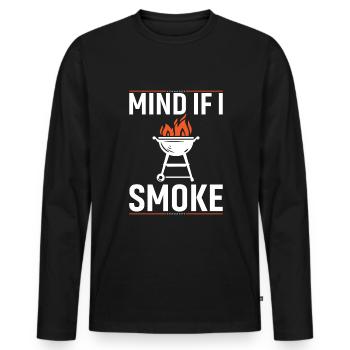Puis-je fumer ? - T-shirt manches longues Premium bio Homme - noir - Devant - Nico (187cm)