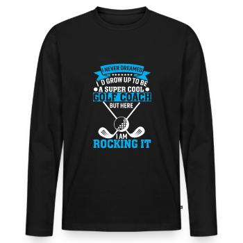 Ich Hätte Mir Nie Träumen Lassen Das Ich Mal Ein - Männer Premium Bio Langarmshirt - Schwarz - Vorne - Nico (187cm)