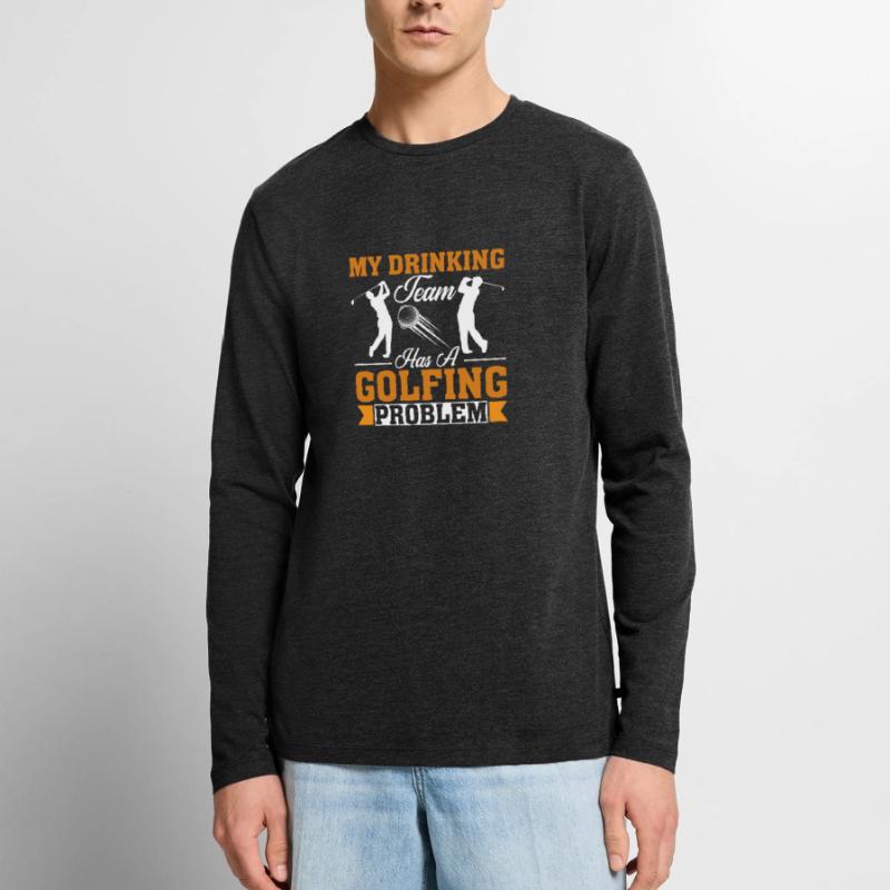 Mein Trinker-Team Hat Ein Golf-Problem Männer Premium Bio Langarmshirt