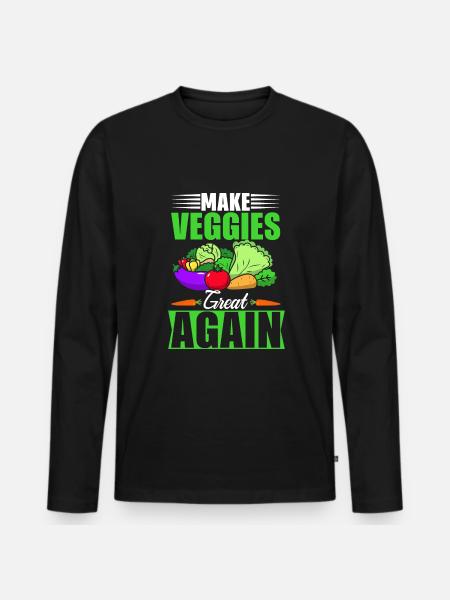 Makes veggies great again - Men's Premium Organic Long Sleeve Shirt - black