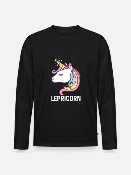 Lepricorn - Men's Premium Organic Long Sleeve Shirt - black