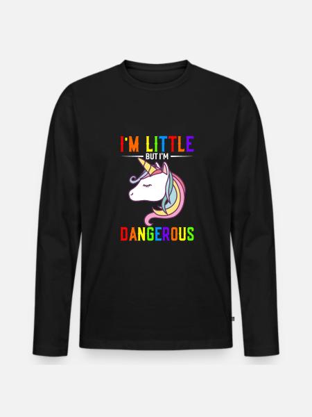 I'm Little But I'm Danger - Men's Premium Organic Long Sleeve Shirt - black
