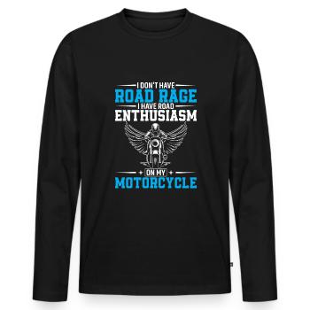 I Don't Have Road Rage, I Have Road Enthusiasm On - Men's Premium Organic Long Sleeve Shirt - black - Front - Nico (187cm)