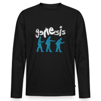Genesis I Can't Dance Logo - Men's Premium Organic Long Sleeve Shirt - black - Front - Nico (187cm)