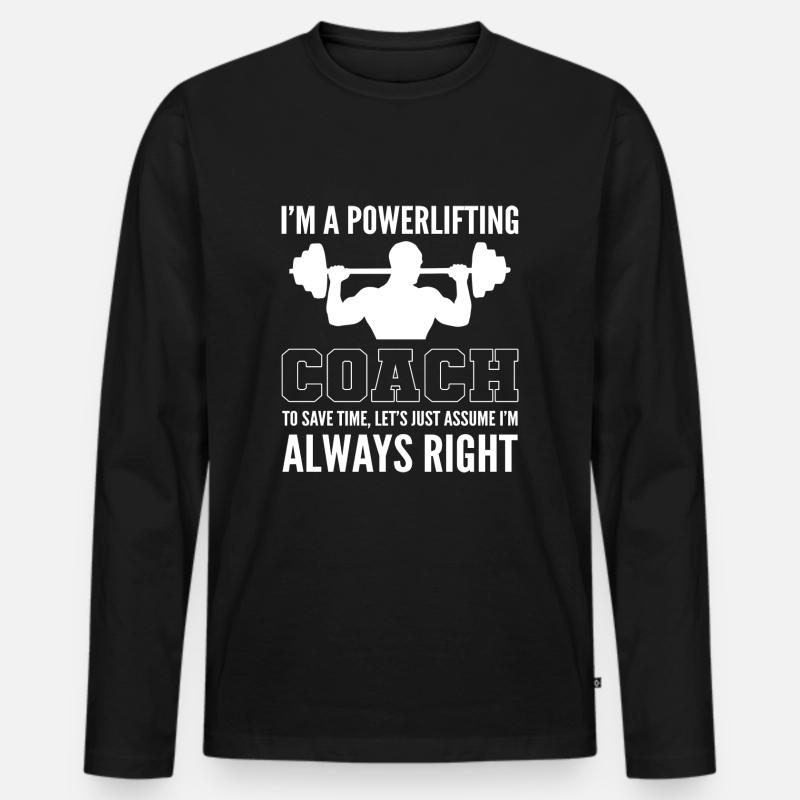 Fitness - Männer Premium Bio Langarmshirt - Schwarz