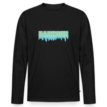 Parkour Urban Skyline - T-shirt manches longues Premium bio Homme - noir - Devant - Nico (187cm)