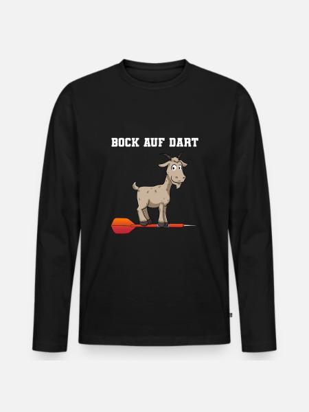 Bock auf Dart Dartpfeil Dartscheibe Dartspieler - Männer Premium Bio Langarmshirt - Schwarz