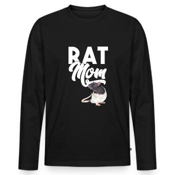 Rat - Maman Rat - T-shirt manches longues Premium bio Homme - noir - Devant - Nico (187cm)