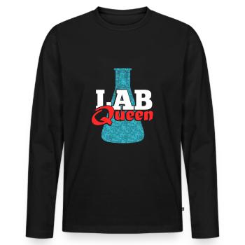 Lab Queen Labor Chemistry Science Chemistry - T-shirt manches longues Premium bio Homme - noir - Devant - Nico (187cm)
