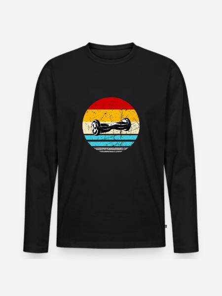 Hoverboard E-Board Skateboard Hovern - Men's Premium Organic Long Sleeve Shirt - black
