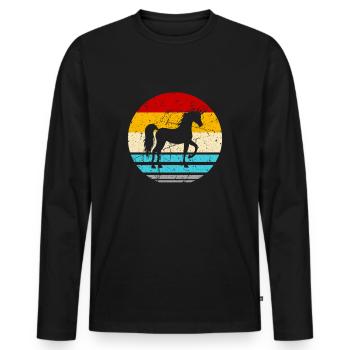 Unicorn Unicorn Unicorns - Men's Premium Organic Long Sleeve Shirt - black - Front - Nico (187cm)