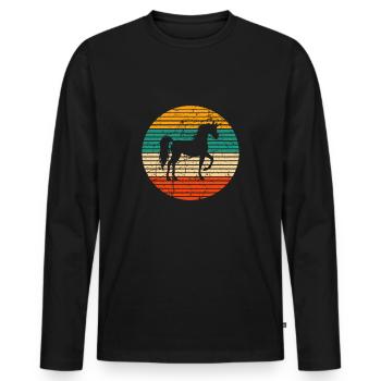 Unicorn Unicorn Unicorns - Men's Premium Organic Long Sleeve Shirt - black - Front - Nico (187cm)