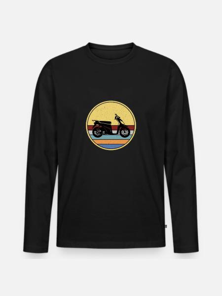 Scooter scooter rider motorcycle - Men's Premium Organic Long Sleeve Shirt - black