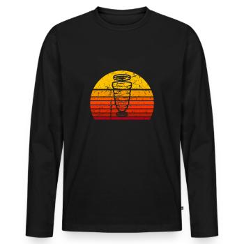 Kebab skewer Vintage - Men's Premium Organic Long Sleeve Shirt - black - Front - Nico (187cm)