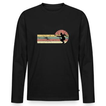 Boule Petanque Boccia Boule player Boules Ball - Men's Premium Organic Long Sleeve Shirt - black - Front - Nico (187cm)