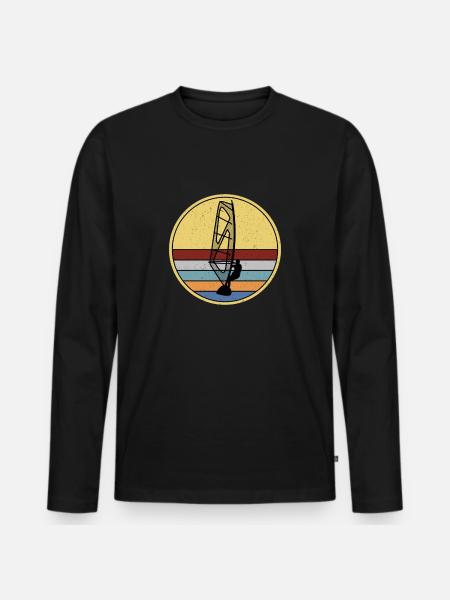 Windsurfing Windsurfers - Men's Premium Organic Long Sleeve Shirt - black
