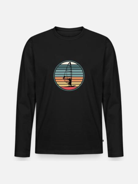 Windsurfen Windsurfer - T-shirt manches longues Premium bio Homme - noir