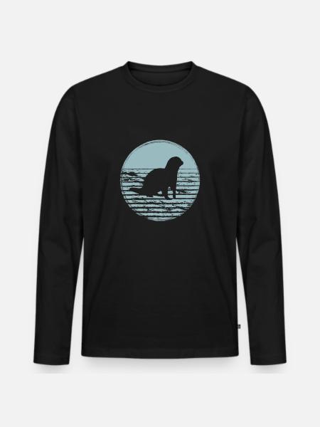 Loutres - T-shirt manches longues Premium bio Homme - noir