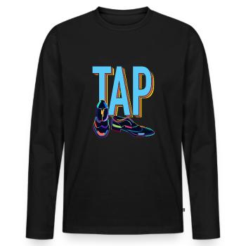 Tap Dancing - Tap - Men's Premium Organic Long Sleeve Shirt - black - Front - Nico (187cm)