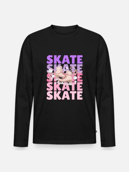 Figure Skating - Skate - Men's Premium Organic Long Sleeve Shirt - black
