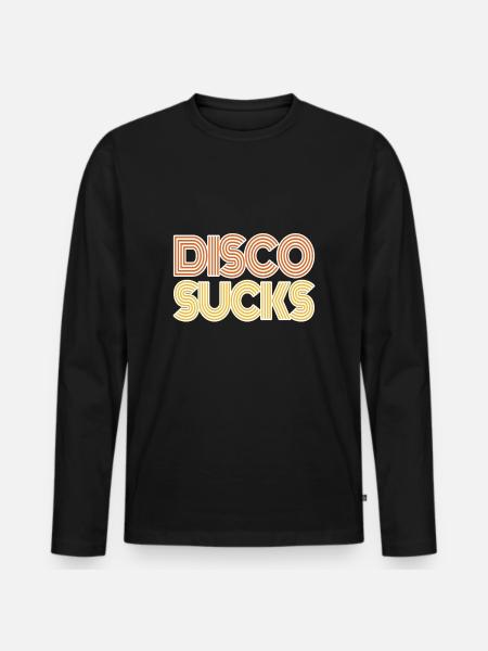 Disco Sucks Shirt - Men's Premium Organic Long Sleeve Shirt - black