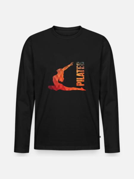 Pilates shirt - Men's Premium Organic Long Sleeve Shirt - black