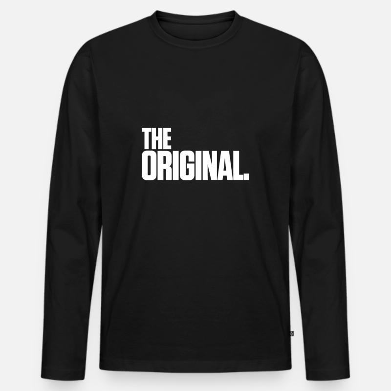 The Original - Männer Premium Bio Langarmshirt - Schwarz