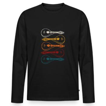 Mandolinen - Männer Premium Bio Langarmshirt - Schwarz - Vorne - Nico (187cm)