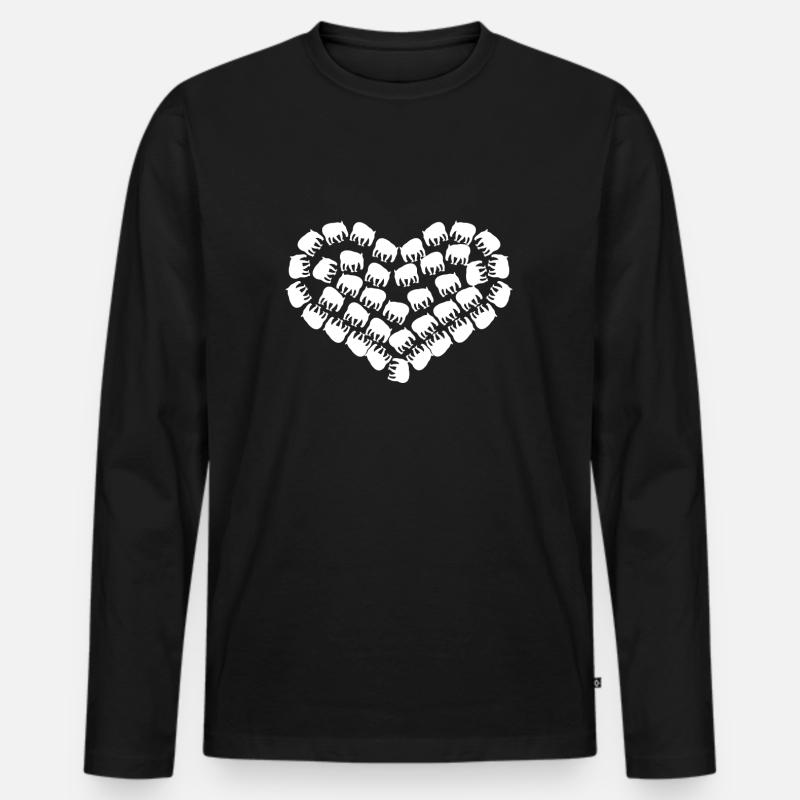 Tapire - Männer Premium Bio Langarmshirt - Schwarz