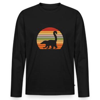 Nose bear - Men's Premium Organic Long Sleeve Shirt - black - Front - Nico (187cm)