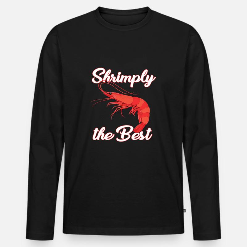 Shrimp - Männer Premium Bio Langarmshirt - Schwarz