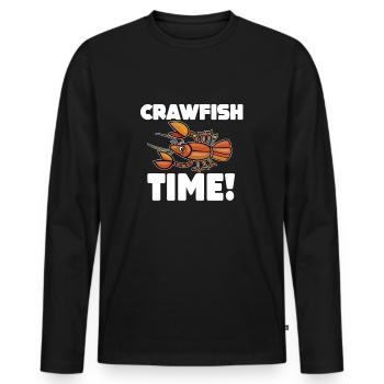 crayfish - Men's Premium Organic Long Sleeve Shirt - black - Front - Nico (187cm)