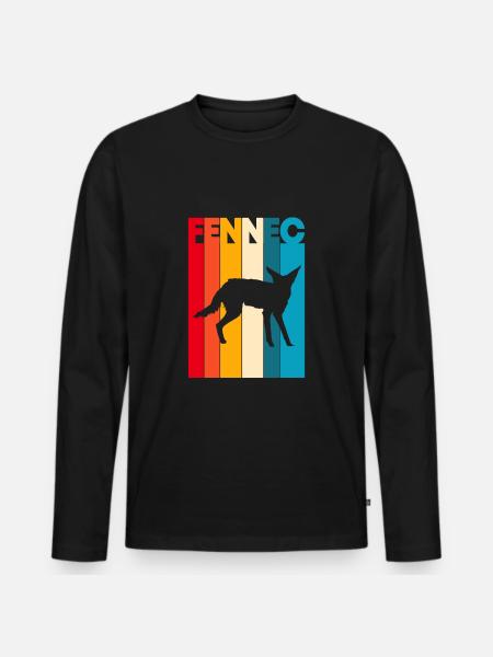 Fennek Desert Fox - Men's Premium Organic Long Sleeve Shirt - black