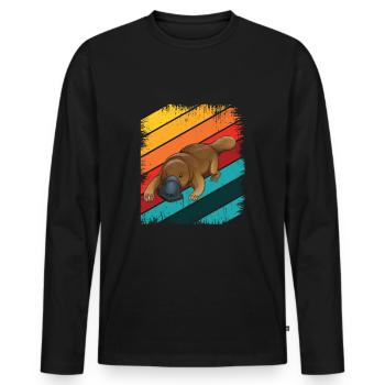 platypus - Men's Premium Organic Long Sleeve Shirt - black - Front - Nico (187cm)