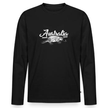 Becs d’Australie - T-shirt manches longues Premium bio Homme - noir - Devant - Nico (187cm)