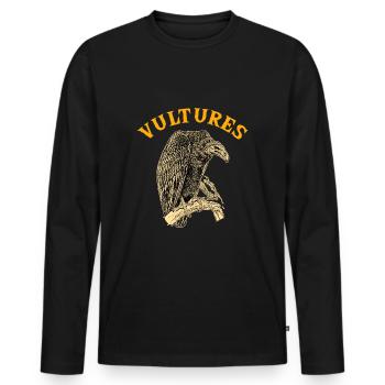 vulture - Men's Premium Organic Long Sleeve Shirt - black - Front - Nico (187cm)