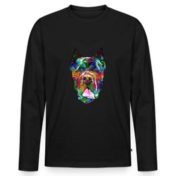 Cane Corso - T-shirt manches longues Premium bio Homme - noir - Devant - Nico (187cm)