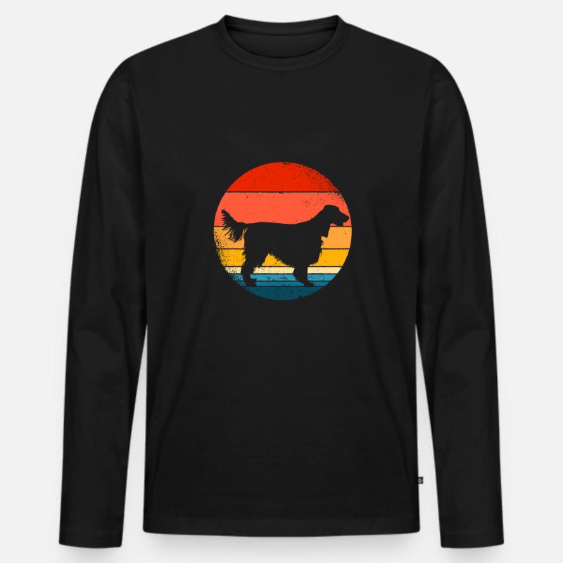 Irish Setter - Männer Premium Bio Langarmshirt - Schwarz