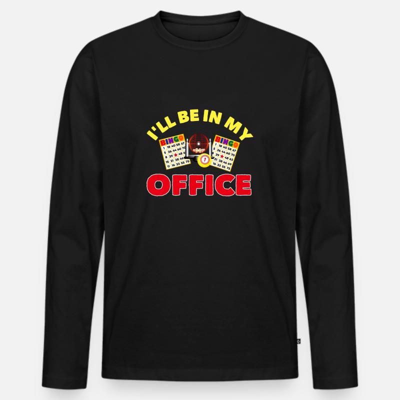 Bingo - Männer Premium Bio Langarmshirt - Schwarz
