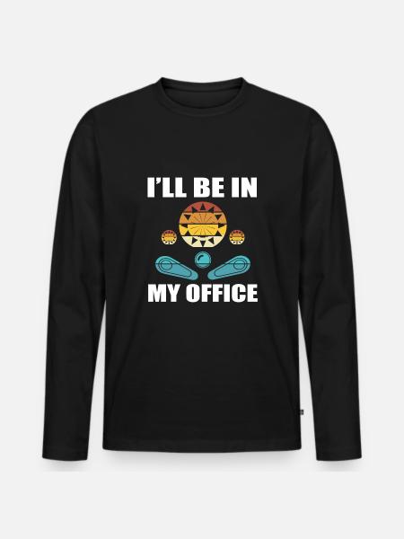Pinball Player Gift - Men's Premium Organic Long Sleeve Shirt - black