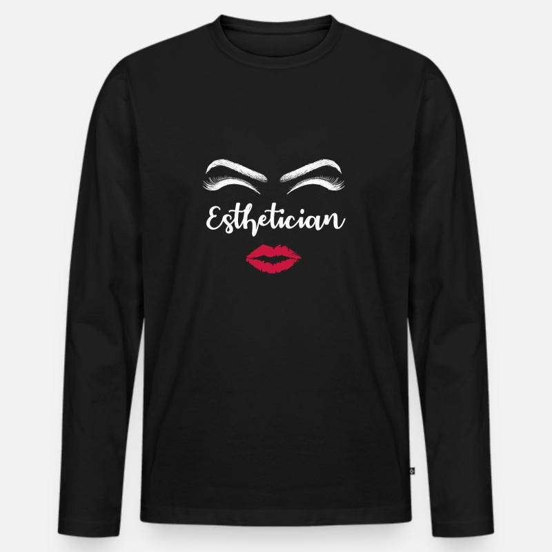 Kosmetiker - Männer Premium Bio Langarmshirt - Schwarz
