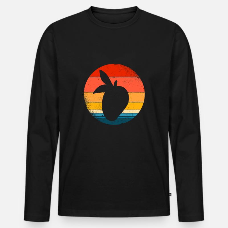 Mango - Männer Premium Bio Langarmshirt - Schwarz