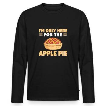 Apple pie - Men's Premium Organic Long Sleeve Shirt - black - Front - Nico (187cm)