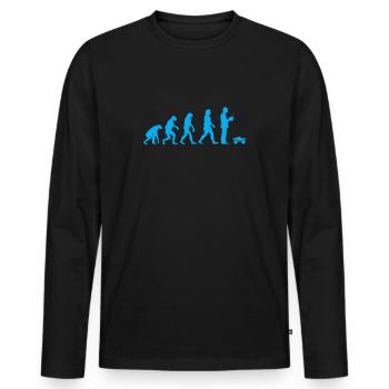 Remote-controlled model car - Men's Premium Organic Long Sleeve Shirt - black - Front - Nico (187cm)