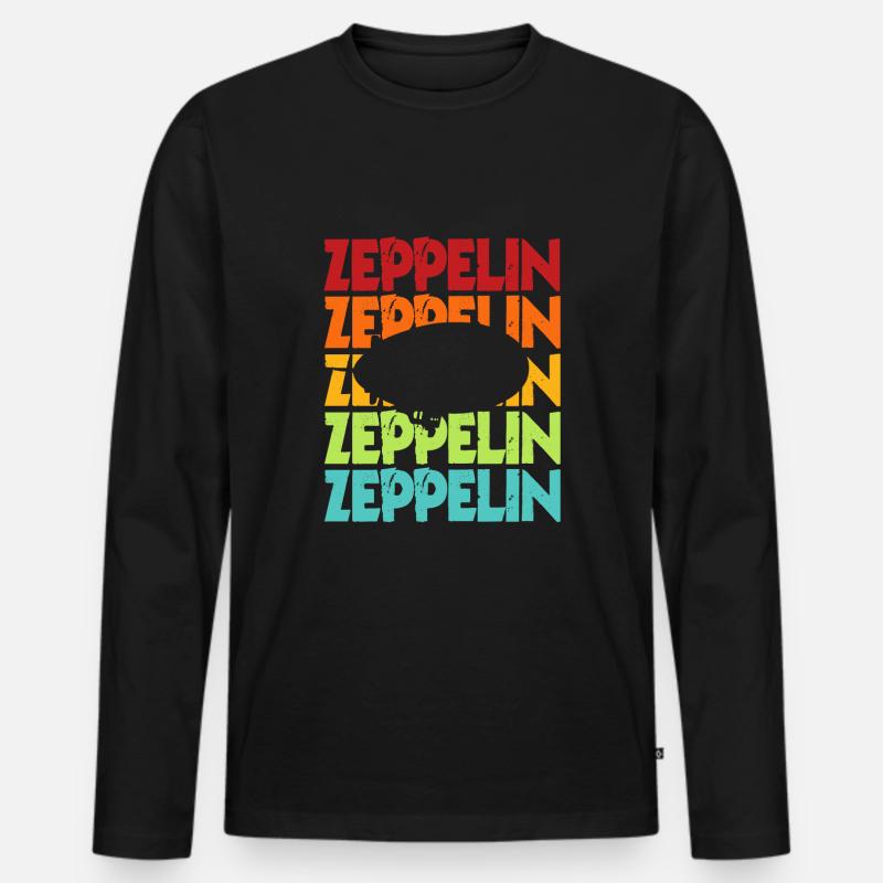 Zeppelin - Männer Premium Bio Langarmshirt - Schwarz