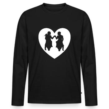 Bikercouple Paire de Paires Moto Super Sports Cars - T-shirt manches longues Premium bio Homme - noir - Devant - Nico (187cm)