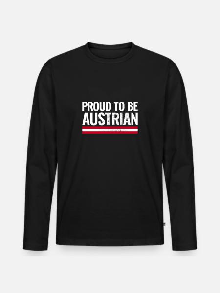 Fiers d’être autrichiens autrichiens autrichiens - T-shirt manches longues Premium bio Homme - noir