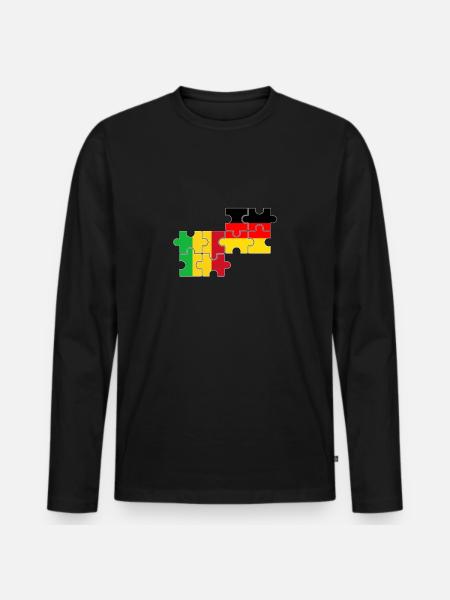 Mali Germany Flag German Malians - Men's Premium Organic Long Sleeve Shirt - black