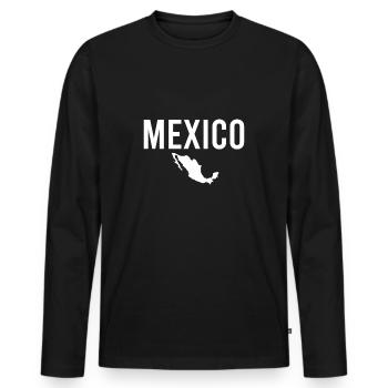 Mexico Map Mexican Mexicans - Men's Premium Organic Long Sleeve Shirt - black - Front - Nico (187cm)